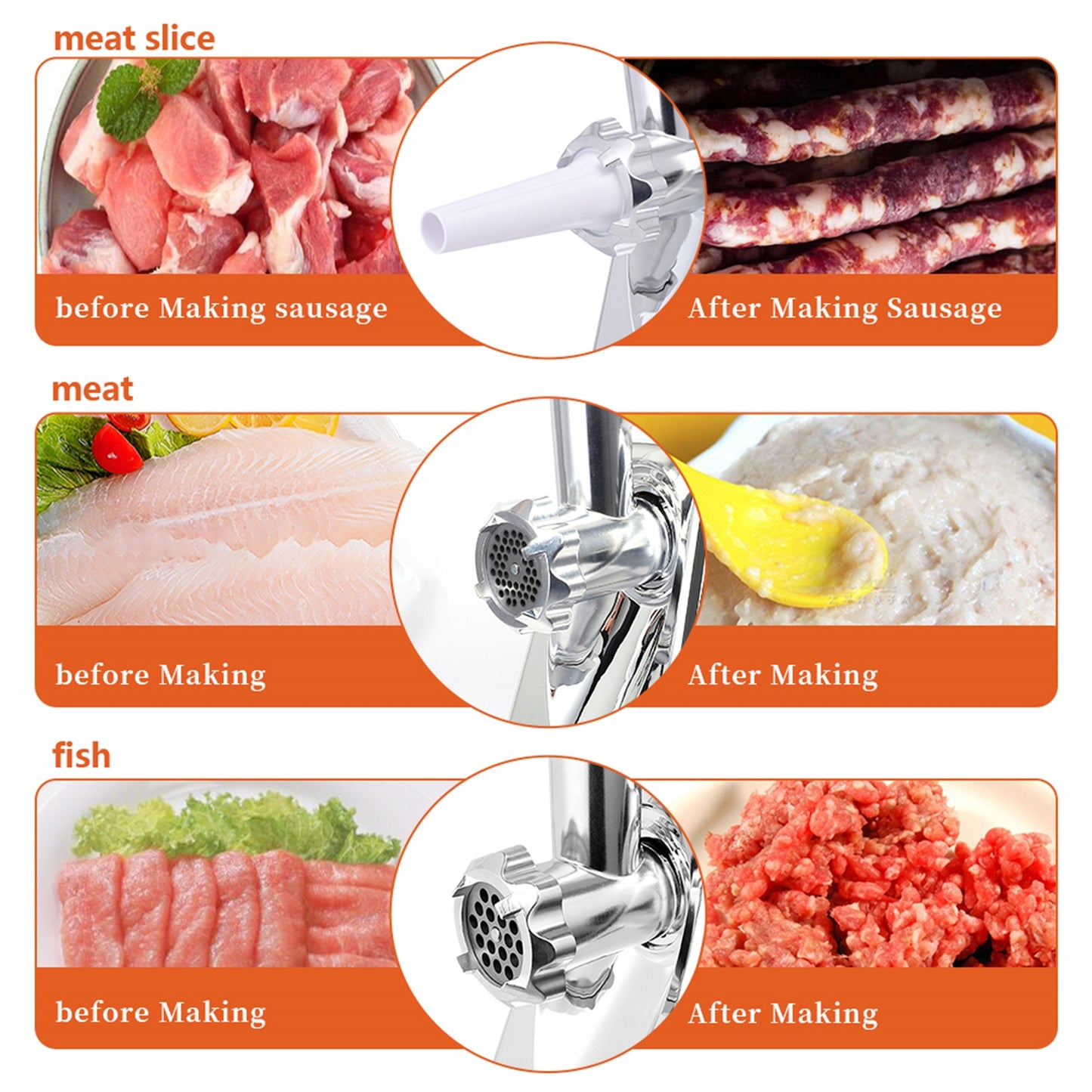 Electric Meat Grinders Sausage Stuffer for Kitchen Appliance