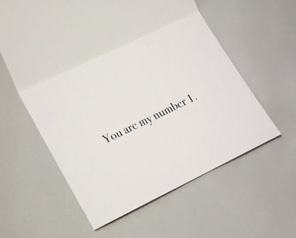 You Are My Number One  Positively Awesome Math Card