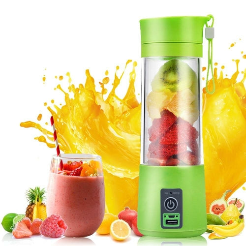 Portable USB Electric Fruit Juice Blender Deluxe Version with 6 Blades